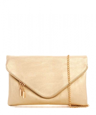 Large Clutch Design Faux Leather Classic Style WU024 GOLD
